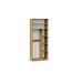 Шкаф комбинированный с 2 дверями «Хилтон» Исп.2.1, Дуб Крафт золотой, Белый матовый