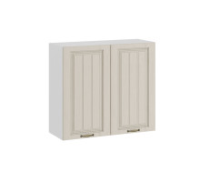 Шкаф навесной 800 c двумя дверями «Лина», Белый, Крем