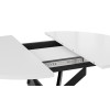 Стол обеденный раздвижной «Дуглас» Тип 1, черный муар, стекло глянцевое белое