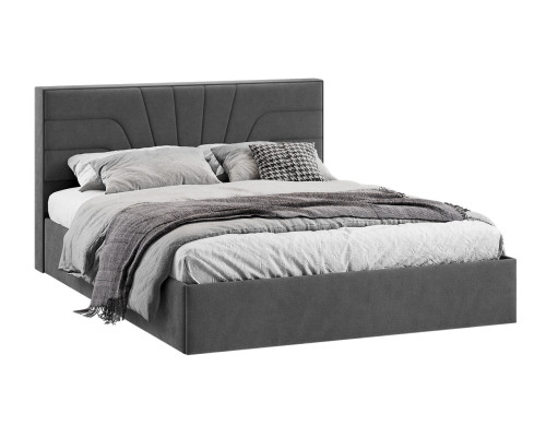 Кровать с ПМ «Пандора» 160 Тип 1 (с подъемным механизмом), Микрошенилл Relax Graphite