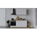 Кухонный гарнитур «Гранита» длиной 180 см со шкафом НБ, Дуб Крафт золотой, Бетон снежный