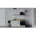 Кухонный гарнитур «Детройт» длиной 160 см со шкафом НБ, Дуб Крафт золотой, Белый глянец