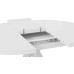 Стол обеденный раздвижной «Стокгольм» Тип 1, Белый муар, Стекло глянцевое белое