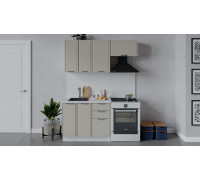 Кухонный гарнитур «Белладжио» длиной 160 см,белый, софт панакота