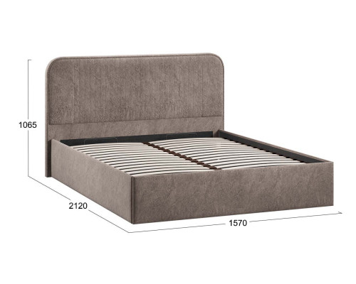 Кровать с ПМ «Тиффани» 140 Тип 1 (с подъемным механизмом), микровелюр Wellmart Latte Кровать с ПМ «Тиффани» 140 Тип 1 (с подъемным механизмом), микровелюр Wellmart Latte