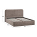 Кровать с ПМ «Тиффани» 140 Тип 1 (с подъемным механизмом), микровелюр Wellmart Latte