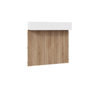 Шкаф навесной (366) с декоративными панелями «Порто», Белый Жемчуг, Яблоня Беллуно, Белый софт