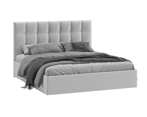 Кровать с ПМ «Эмбер» 1600 (с подъемным механизмом) с заглушиной, велюр Confetti Silver