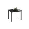 Стол раздвижной «Риттер» Тип 1, черный муар, керамика матовая черный мрамор