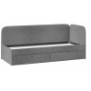 Кровать с мягкой обивкой (900) «Молли» Тип 1, Микровелюр Scandi Graphite 22