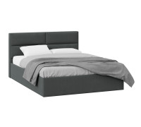 Кровать без ПМ «Глосс» Тип 1,160, (без подъемного механизма), велюр графит
