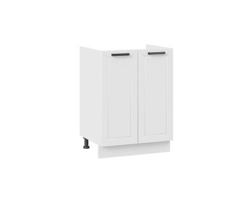 Шкаф напольный с двумя дверями (под накладную мойку) «Лорас»,Белый/Холст белый