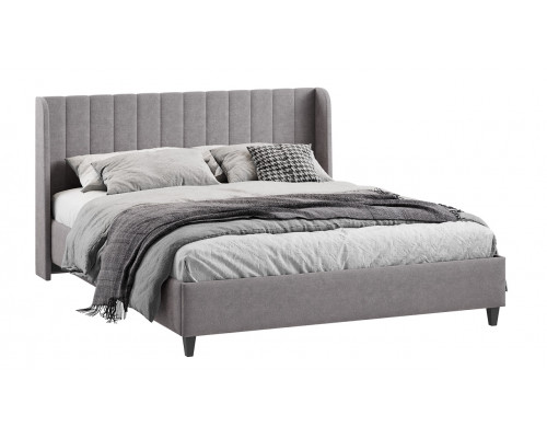 Кровать с ПМ «Шанель» 160 (с подъемным механизмом), Микрошенилл Relax Mocco