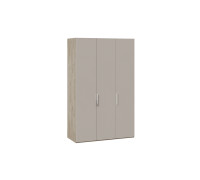 Шкаф комбинированный с 3 глухими дверями «Эмбер», баттл рок/серый глянец