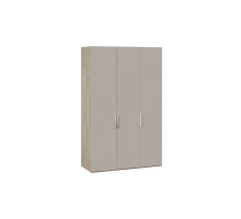 Шкаф комбинированный с 3 глухими дверями «Эмбер», баттл рок/серый глянец
