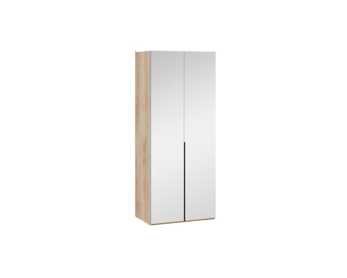 Шкаф для одежды (580) с 2 зеркальными дверями «Порто», Яблоня Беллуно, Графит
