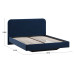 Кровать без ПМ «Тиффани» 140 Тип 1 (без подъемного механизма), микровелюр Wellmart Blue