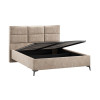 Кровать с ПМ «Делана», 160, Микровелюр Wellmart Dark Beige  (с подъемным механизмом)