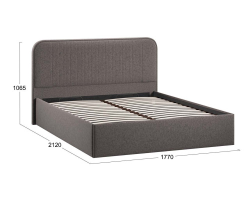 Кровать с ПМ «Тиффани» 160 тип 1 (с подъемным механизмом), микровелюр Jercy Stone