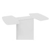Стол обеденный раздвижной «Хилтон» Тип 2, белый глянец, стекло глянцевое белое