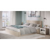 Кровать с ПМ «Эмма», 180, велюр Confetti Cream (с подъемным механизмом) с заглушиной