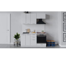 Кухонный гарнитур «Габриэлла» длиной 160 см со шкафом НБ, Белый, Сноу