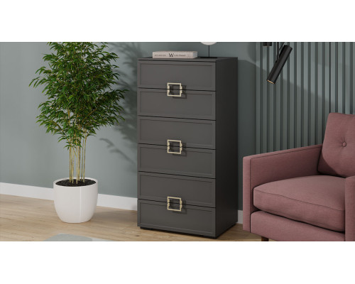 Комод «Стелла», серый вулкан, фон серый