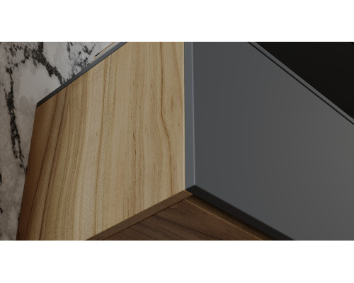 Тумба для теле- и радиоаппаратуры «Порто», Яблоня Беллуно, Графит софт