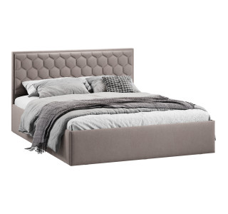 Кровать без ПМ «Порто» 180 (без подъемного механизма), велюр мокко темный