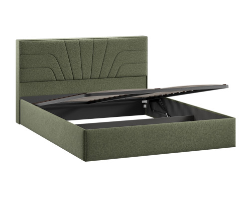 Кровать с ПМ «Пандора» 160 Тип 1 (с подъемным механизмом), Микровелюр Jercy Deep Green