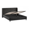 Кровать с ПМ «Шанель» 160 (с подъемным механизмом), Микровелюр Wellmart Graphite