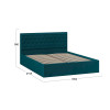 Кровать без ПМ «Порто» 180 (без подъемного механизма), велюр Confetti Izumrud