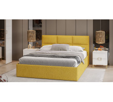 Спальный гарнитур «Стелла» №4, золото розовое, белый холст, белый жемчуг, экомех Barni Curcuma