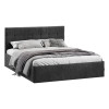 Кровать без ПМ «Джоли» 180 Тип 1 (без подъемного механизма), микровелюр Wellmart Graphite