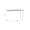 Стол письменный «Порто», белый, фиолетовый