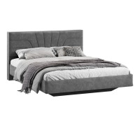 Кровать без ПМ «Пандора» 160 Тип 1 (без подъемного механизма), Велюр Brut Grey 16