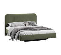 Кровать без ПМ «Тиффани» Тип 1 (без подъемного механизма), микровелюр Jercy Deep Green