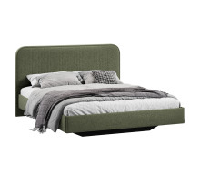 Кровать без ПМ «Тиффани» Тип 1 (без подъемного механизма), микровелюр Jercy Deep Green