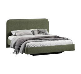 Кровать без ПМ «Тиффани» Тип 1 (без подъемного механизма), микровелюр Jercy Deep Green
