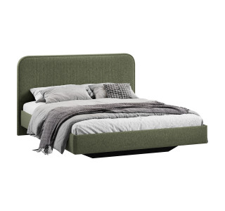 Кровать без ПМ «Тиффани» Тип 1 (без подъемного механизма), микровелюр Jercy Deep Green