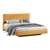 Кровать без ПМ «Пандора» 160 Тип 1 (без подъемного механизма), Микровелюр Wellmart Yellow