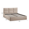 Кровать с ПМ «Стелла» 180 Тип 1 (с подъемным механизмом), микровелюр Jercy Cream