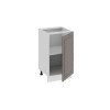 Шкаф напольный 450 с одной дверью «Бьянка», Белый, Дуб серый
