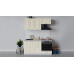 Кухонный гарнитур «Лина» длиной 160 см со шкафом НБ, Белый, Крем