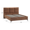 Кровать без ПМ «Делана» 160 (без подъемного механизма), Велюр Brut Terracot 13