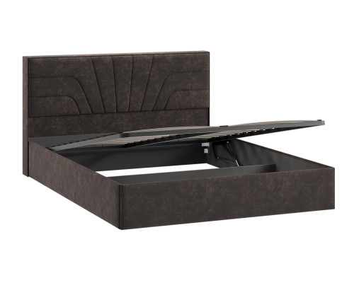 Кровать с ПМ «Пандора» 160 Тип 1 (с подъемным механизмом), Велюр Brut Chocolate 17