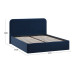 Кровать с ПМ «Тиффани» 160 тип 1 (с подъемным механизмом), микровелюр Wellmart Blue