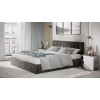 Кровать с ПМ «Эмма», 180 (с подъемным механизмом) с заглушиной, Велюр Confetti Stone