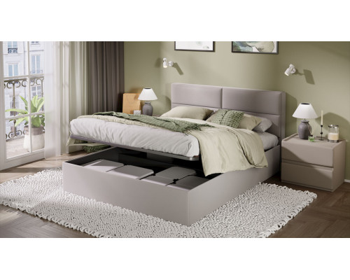 Кровать с ПМ «Глосс» Тип 1,1600 (с подъемным механизмом),велюр Confetti Smoke