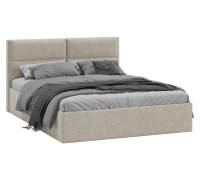 Кровать без ПМ «Глосс» Тип 1 ,1600 (без подъемного механизма), Микровелюр Jercy Cream